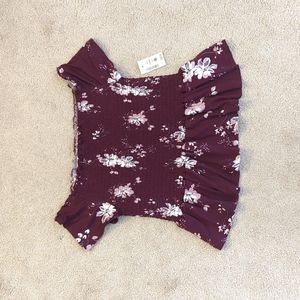 Aeropostale Floral Smock Top NWT